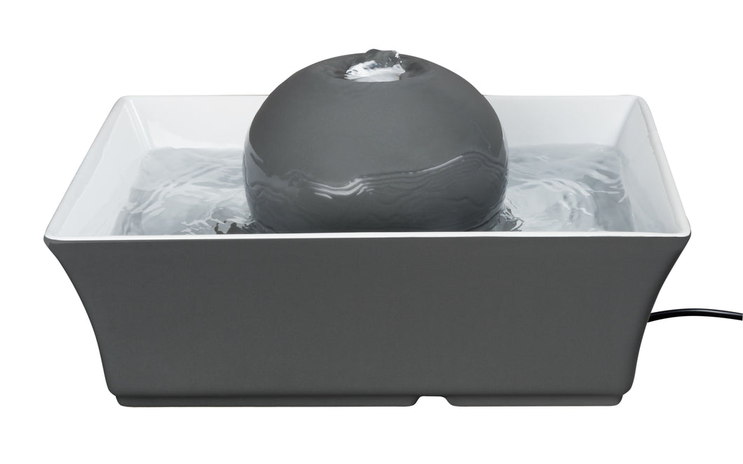 Drinkwell - Fontaine en céramique pour animaux de compagnie Stoneware Seascape grise
