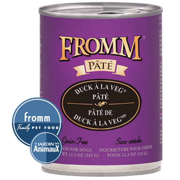 Conserve pour chien FROMM - Caisse de 12- PÂTÉ DE CANARD sans grains