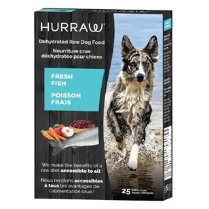Nourriture Hurraw crue déshydratée pour chien - Combo Porc-Poisson-Dinde-Poulet