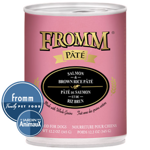 Conserve pour chien FROMM - Caisse de 12- PÂTÉ DE SAUMON ET DE POULET Sans Grains