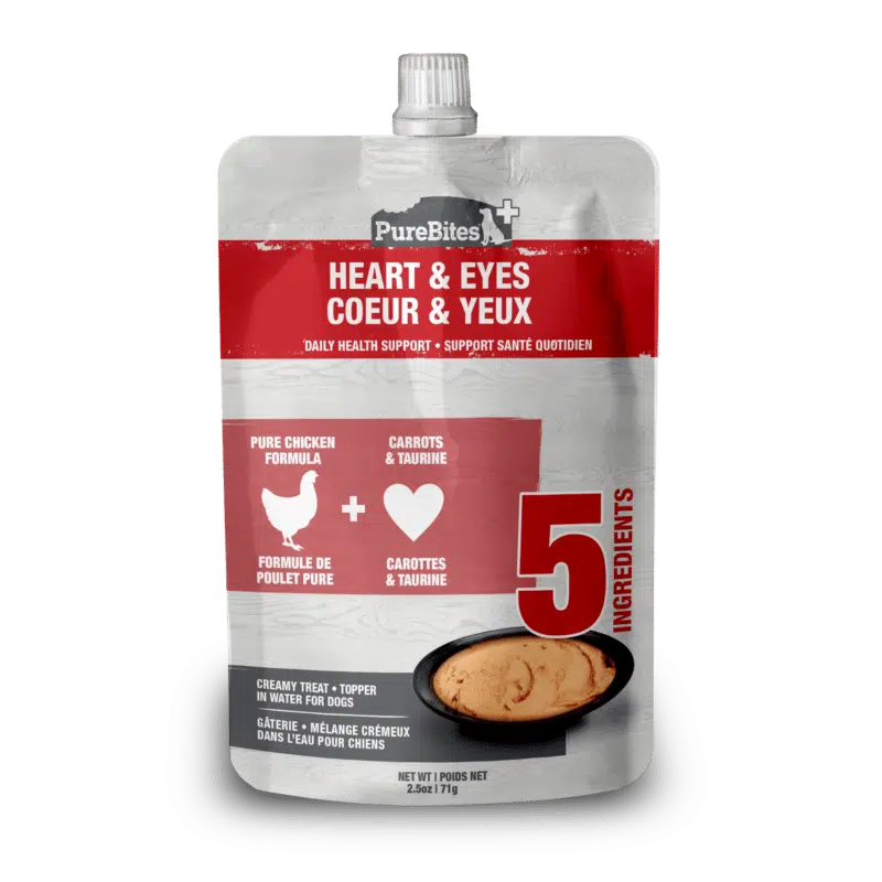 PureBites Coeur et yeux – nourriture en sachet pour chiens