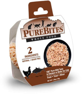 Purebites - Gâterie humide de poulet et thon pour chat