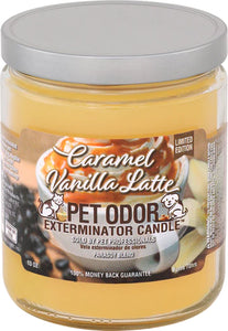 Chandelle désodorisante Latté Caramel Vanille Pet Odor, pot de 13 oz