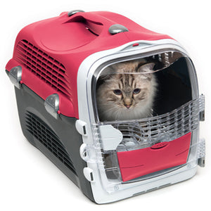 Cage de transport multifonctionnelle Cabrio Catit, rouge cerise