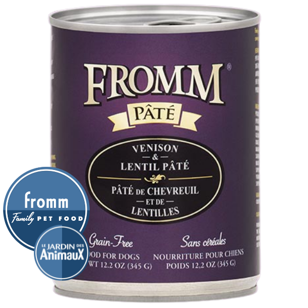 Conserve pour chien FROMM - PÂTÉ DE CHEVREUIL ET LENTILLES sans grains