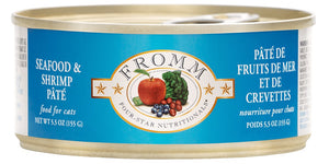 Conserve pour chat Fromm Four Stars- Pâté fruits de mer et crevette 5.5oz