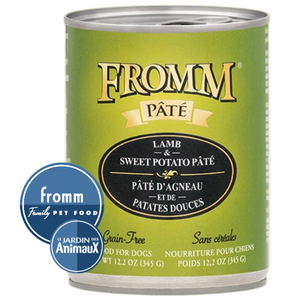 Conserve pour chien FROMM - PÂTÉ D'AGNEAU ET POMMES DE TERRE DOUCE sans grains