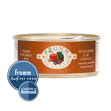 Charger l&#39;image dans la galerie, Conserve pour chat Fromm Four Stars- Pâté de dinde et citrouille 5.5oz

