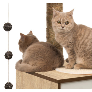 Meuble High Base Vesper, chêne, 56 x 56 x 121,5 cm (22 x 22 x 48,8 po)