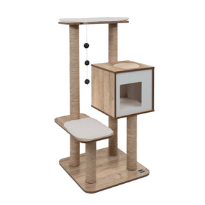 Meuble High Base Vesper, chêne, 56 x 56 x 121,5 cm (22 x 22 x 48,8 po)