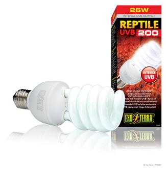 Ampoule flucompacte Reptile UVB 200 à rendement élevé de rayons UVB, 26 W - Boutique Le Jardin Des Animaux -Eclairage reptileBoutique Le Jardin Des AnimauxPT2341