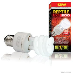 Ampoule fluocompacte Reptile UVB 200 à rendement élevé de rayons UVB, 13 W - Boutique Le Jardin Des Animaux -Eclairage reptileBoutique Le Jardin Des AnimauxPT2340