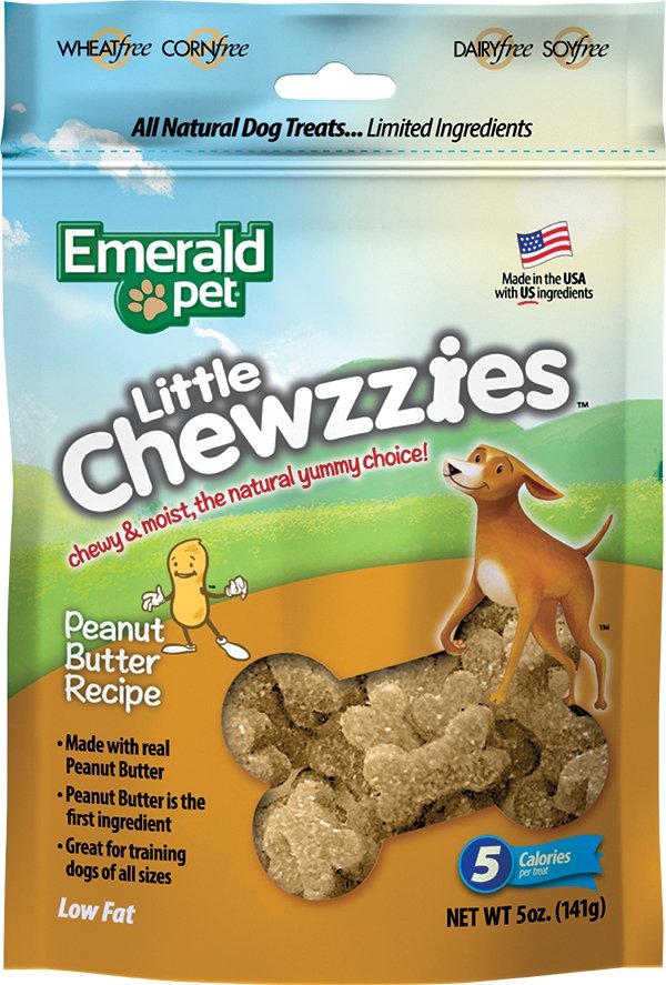 Biscuits tendre Little Chewzzies Beurre d'arachide, pour chien, Emerald Pet - Boutique Le Jardin Des Animaux -Gâterie pour chienBoutique Le Jardin Des AnimauxEMT00489
