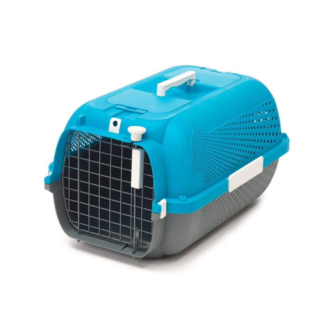 Cage de transport Catit pour chats, moyenne, turquoise - Boutique Le Jardin Des Animaux -CageBoutique Le Jardin Des Animaux41384