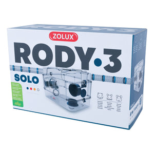 Cage Solo Rody 3 pour hamster, un étage, bleue, 41 x 72 x 28 cm - Boutique Le Jardin Des Animaux -Habitat pour petit mammifèreBoutique Le Jardin Des AnimauxVP1703