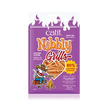 Catit Nibbly grillades tendres pour chat au poulet et pétoncles 30g - Boutique Le Jardin Des Animaux -Gâterie pour chatBoutique Le Jardin Des Animaux44484