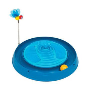 Circuit 3 en 1 avec balle, bandes de massage et herbe à chat Catit Play, bleu, 36 cm (14 po) - Boutique Le Jardin Des Animaux -Jouet chatBoutique Le Jardin Des Animaux-43001