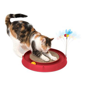 Circuit 3 en 1 avec balle et planche à griffer Catit Play, rouge, 36 cm (14 po) - Boutique Le Jardin Des Animaux -Jouet chatBoutique Le Jardin Des Animaux43000