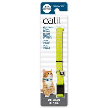 Collier réglable à dégagement rapide Catit en nylon, jaune réfléchissant, 20-33 cm (8-13) - Boutique Le Jardin Des Animaux -CollierBoutique Le Jardin Des Animaux55183