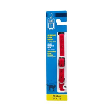 Collier réglable Catit en nylon, rouge, l. 9,5 mm x L. 20-33 cm (3/8 x 8-13 po) - Boutique Le Jardin Des Animaux -CollierBoutique Le Jardin Des Animaux55281