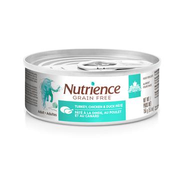 Conserve pour chat Nutrience Sans Grains - Pâté formule Dinde, poulet et canard pour chat d'intérieur 156g - Boutique Le Jardin Des Animaux -conserve pour chatBoutique Le Jardin Des Animauxc2805