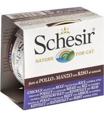 Conserve pour chat Schesir - Filet de poulet, boeuf et riz au naturel - Boutique Le Jardin Des Animaux -conserve pour chatBoutique Le Jardin Des Animauxc-50549