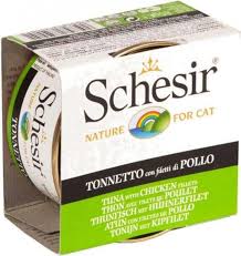 Conserve pour chat Schesir - Thon avec filet de poulet en gelée - Boutique Le Jardin Des Animaux -conserve pour chatBoutique Le Jardin Des Animauxc-50051