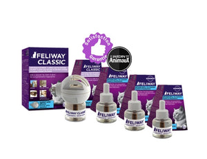 Diffuseur Feliway Classic + recharges, 120 jours - Boutique Le Jardin Des Animaux -SoinsBoutique Le Jardin Des AnimauxKIT départ et 2 recharges