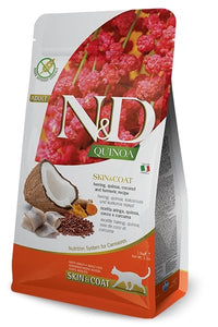 FARMINA SANS GRAINS QUINOA ET HARANG, PEAU & POILS, POUR CHAT ADULTE - Boutique Le Jardin Des Animaux -Nourriture chatBoutique Le Jardin Des AnimauxFA03581