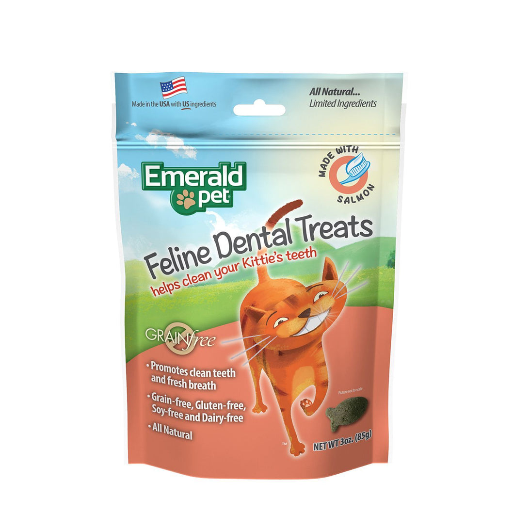 Gâteries dentaires sans-grain pour chats, saumon, Emerald Pet - Boutique Le Jardin Des Animaux -Gâterie pour chatBoutique Le Jardin Des AnimauxEMT00402