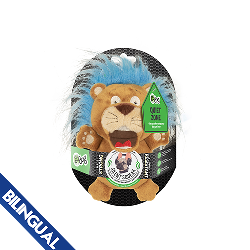 Jouet Go Dog à couinement silencieux, peluche lion