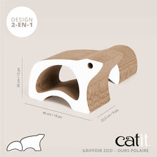 Charger l&#39;image dans la galerie, Griffoir Zoo Catit, ours polaire, 2 en 1 - Boutique Le Jardin Des Animaux -Griffoir, meuble et litBoutique Le Jardin Des Animaux42507
