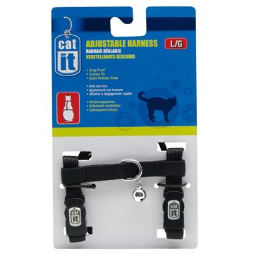 Harnais réglable Catit en nylon, noir, grand - Boutique Le Jardin Des Animaux -HarnaisBoutique Le Jardin Des Animaux55352
