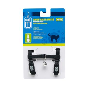 Harnais réglable Catit, noir, moyen - Boutique Le Jardin Des Animaux -HarnaisBoutique Le Jardin Des Animaux55342