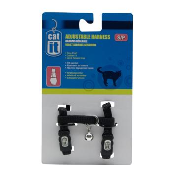 Harnais réglable Catit, noir, petit - Boutique Le Jardin Des Animaux -HarnaisBoutique Le Jardin Des Animaux55332