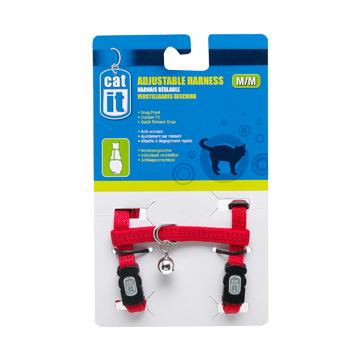 Harnais réglable Catit, rouge, moyen - Boutique Le Jardin Des Animaux -HarnaisBoutique Le Jardin Des Animaux55341