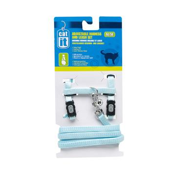 Harnais réglable, laisse Catit, bleu, petit - Boutique Le Jardin Des Animaux -HarnaisBoutique Le Jardin Des Animaux55364