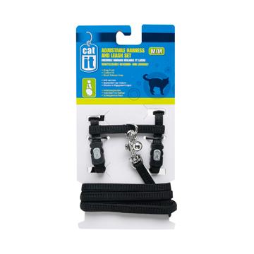 Harnais régl./laisse Catit,noir,moyen - Boutique Le Jardin Des Animaux -HarnaisBoutique Le Jardin Des Animaux55372