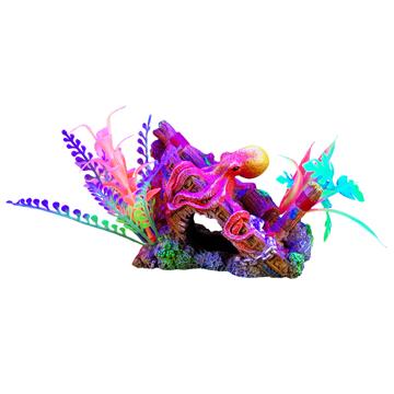 iGlo ornement épave et pieuvres avec plantes, petit - Boutique Le Jardin Des Animaux -DécorationBoutique Le Jardin Des Animaux11985