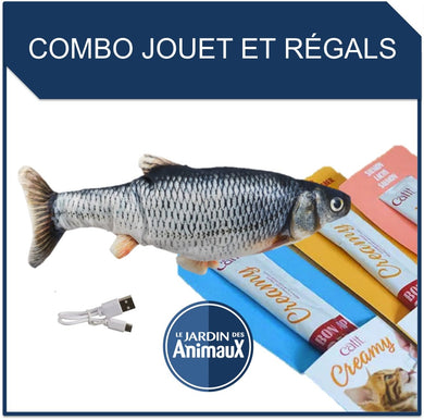 Jouet pour chat poisson dansant + 2 tubes Catit Creamy - Boutique Le Jardin Des Animaux -Jouet chatBoutique Le Jardin Des Animauxvp1568 + Creamy