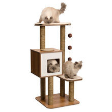 Charger l&#39;image dans la galerie, Meuble V-High Base Vesper, noyer, 56 x 56 x 121,5 cm
