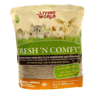 Living World Litière papier pour animaux Fresh'N Comfy brune - Boutique Le Jardin Des Animaux -litière pour petit mammifèreBoutique Le Jardin Des Animaux61263