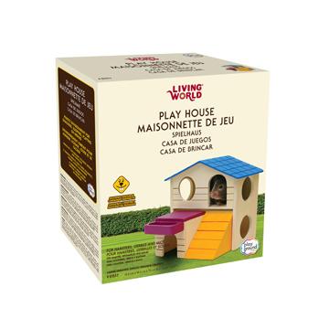 Living World Maisonette de jeu en bois pour petits mammifères - Boutique Le Jardin Des Animaux -Accessoire petit mammifèreBoutique Le Jardin Des Animaux61516
