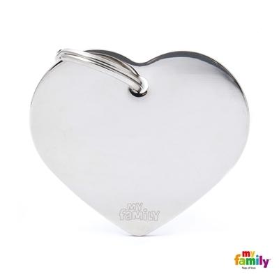 Médaille collection basic, COEUR GRAND, couleurs variées - Boutique Le Jardin Des Animaux -médailleBoutique Le Jardin Des Animaux
