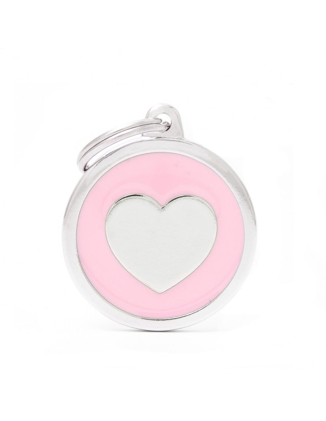 Médaille collection Classic, GRAND ROND ROSE COEUR - Boutique Le Jardin Des Animaux -médailleBoutique Le Jardin Des AnimauxCH17PINKHEART