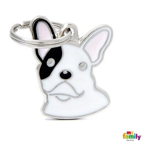 Médaille pour chien collection Friends, BOULEDOGUE FRANÇAIS, Couleurs variées - Boutique Le Jardin Des Animaux -médailleBoutique Le Jardin Des AnimauxMF24WHITE