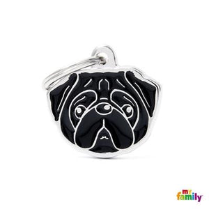 Médaille pour chien collection Friends, CARLIN, Couleurs variées - Boutique Le Jardin Des Animaux -médailleBoutique Le Jardin Des AnimauxMF18NBLACK