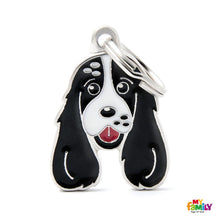 Charger l&#39;image dans la galerie, Médaille pour chien collection Friends, ÉPAGNEUIL COCKER, Couleurs variées - Boutique Le Jardin Des Animaux -médailleBoutique Le Jardin Des AnimauxMF12WHITEBLACK
