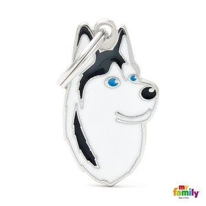Médaille pour chien collection Friends, HUSKY, Couleurs variées - Boutique Le Jardin Des Animaux -médailleBoutique Le Jardin Des AnimauxMF13WHITEBLACK