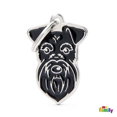 Médaille pour chien collection Friends, SCHNAUZER, Couleurs variées - Boutique Le Jardin Des Animaux -médailleBoutique Le Jardin Des AnimauxMF27NBLACK